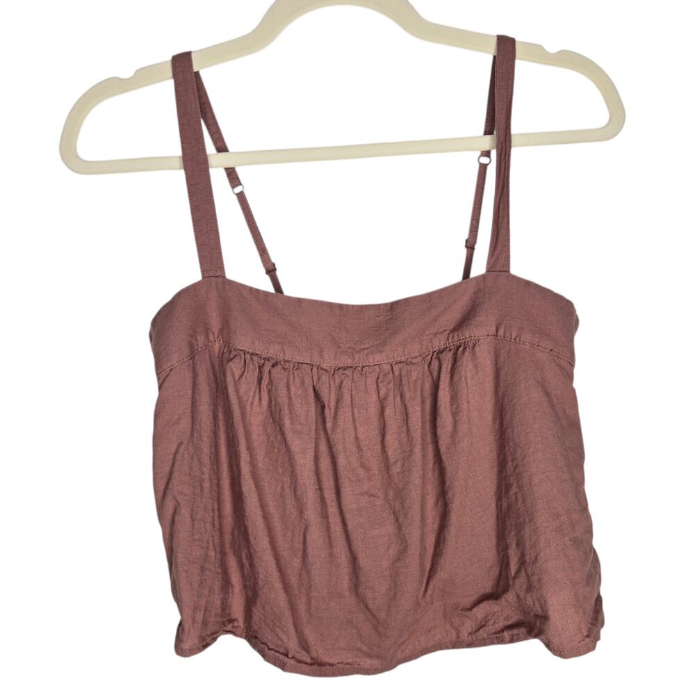 Abercrombie & Fitch Women Cropped Camisole Summer Linen Flowy Fesitval XS
